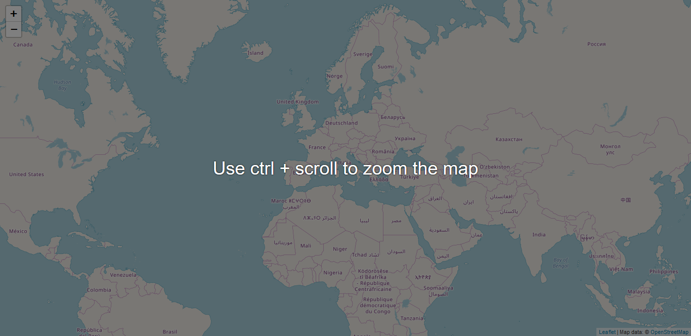 Ctrl + scroll to zoom the map